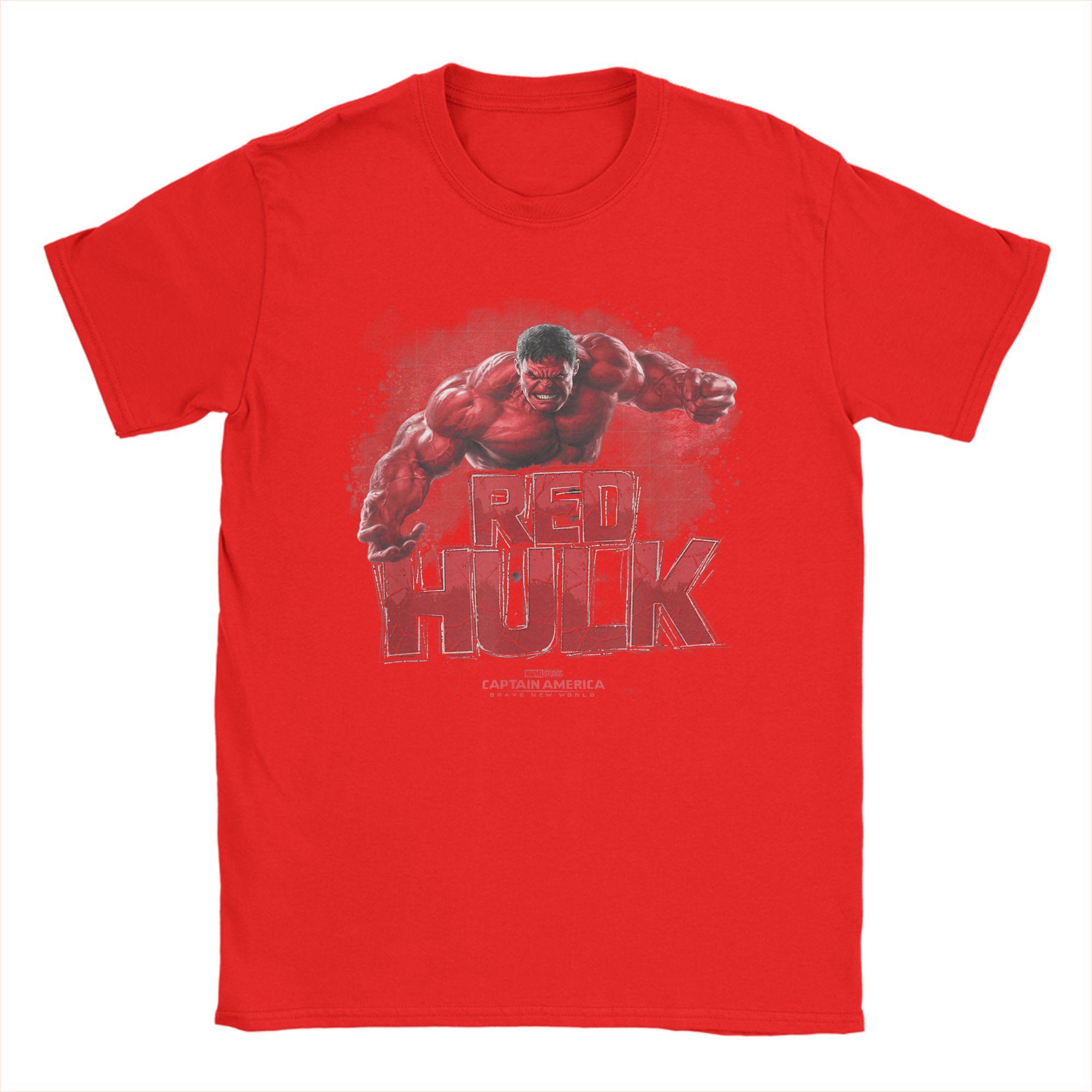Captain America Brave New World Red Hulk Logo TShirt Unisex Funny Pure Cotton Tees Crewneck Short Sleeve T Shirts S