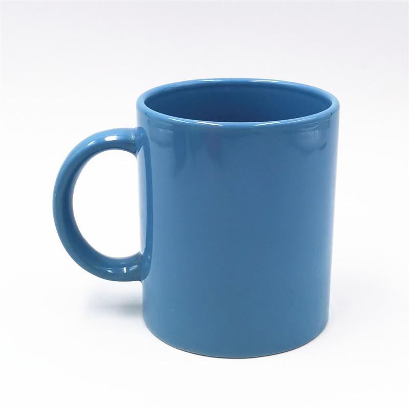 Цветная керамическая кружка, Цветная глазурованная керамика, Рекламная кружка, Кофейная кружка, Подарочная кружка для воды 11 унций 301-400ml синий