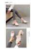 Summer Plus Size Flyknit High Heel Mules - Breathable Chunky Heel Fashion Sandals for Women