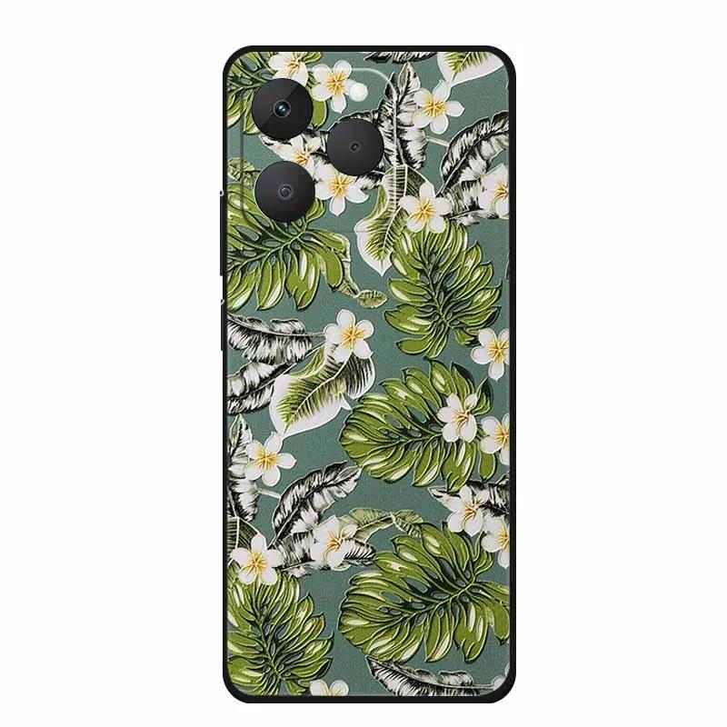 3D Emboss Case For Realme Note 70T Phone Case 70 T Coque Flowers Silicone Soft Back Cover For Realme Note 70 Narzo 80 lite Case