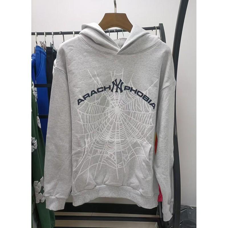 Sp5der 555555 Pěnový Potisk Tepláková Souprava Oversized Mikina Tepláky Streetwear Zimní Outfit