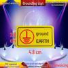 Equipment Grounding Label - Round PVC Warning Sign