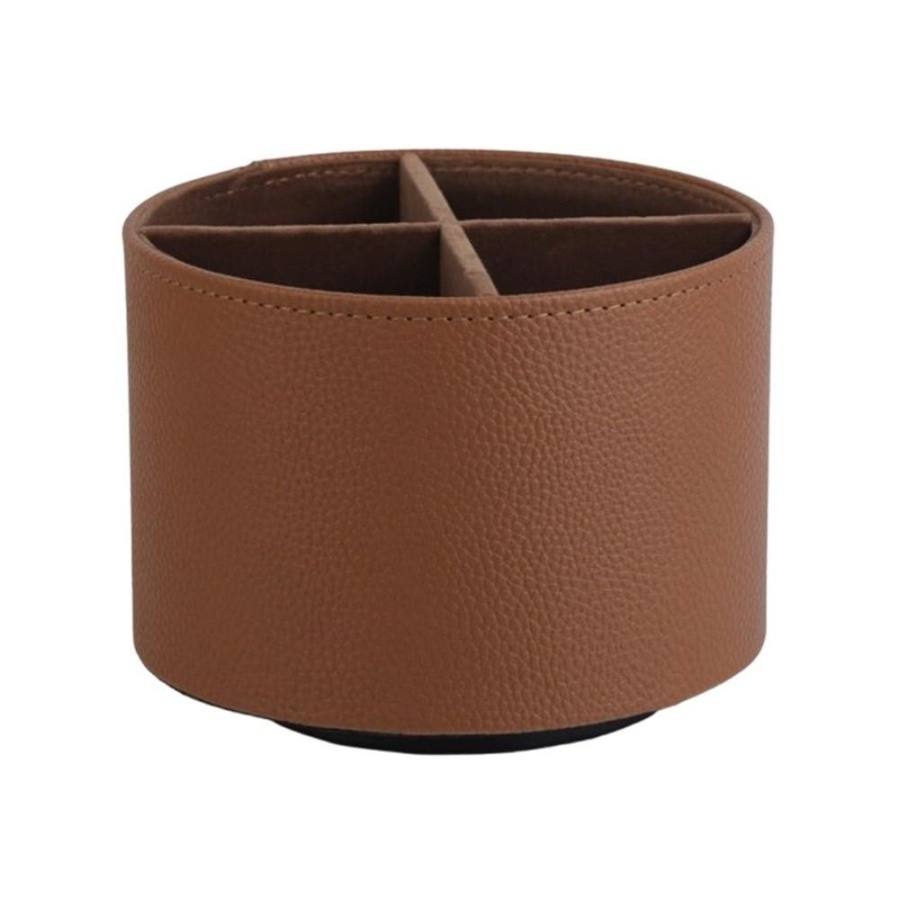Portable Rotatable Storage Holder Box 360 Degree Desktop Cosmetics Shelf Cylinder Rotary Pen Holder Makeup Brush Storage