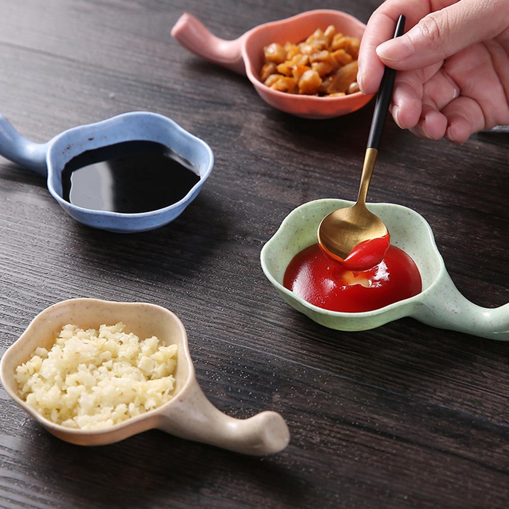 1ks Mini Miska na Koření Malý Talířek na Koření Víceúčelový Pšeničná Sláma Ocet Talířek na Koření Předkrmy