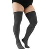 Übergröße Damen Schwarz Weiß Gestreift Dicke Socken Baumwolle Oberschenkelhoch Über das Knie Mädchen Lange Socken Strumpfwaren Für Übergröße Frau