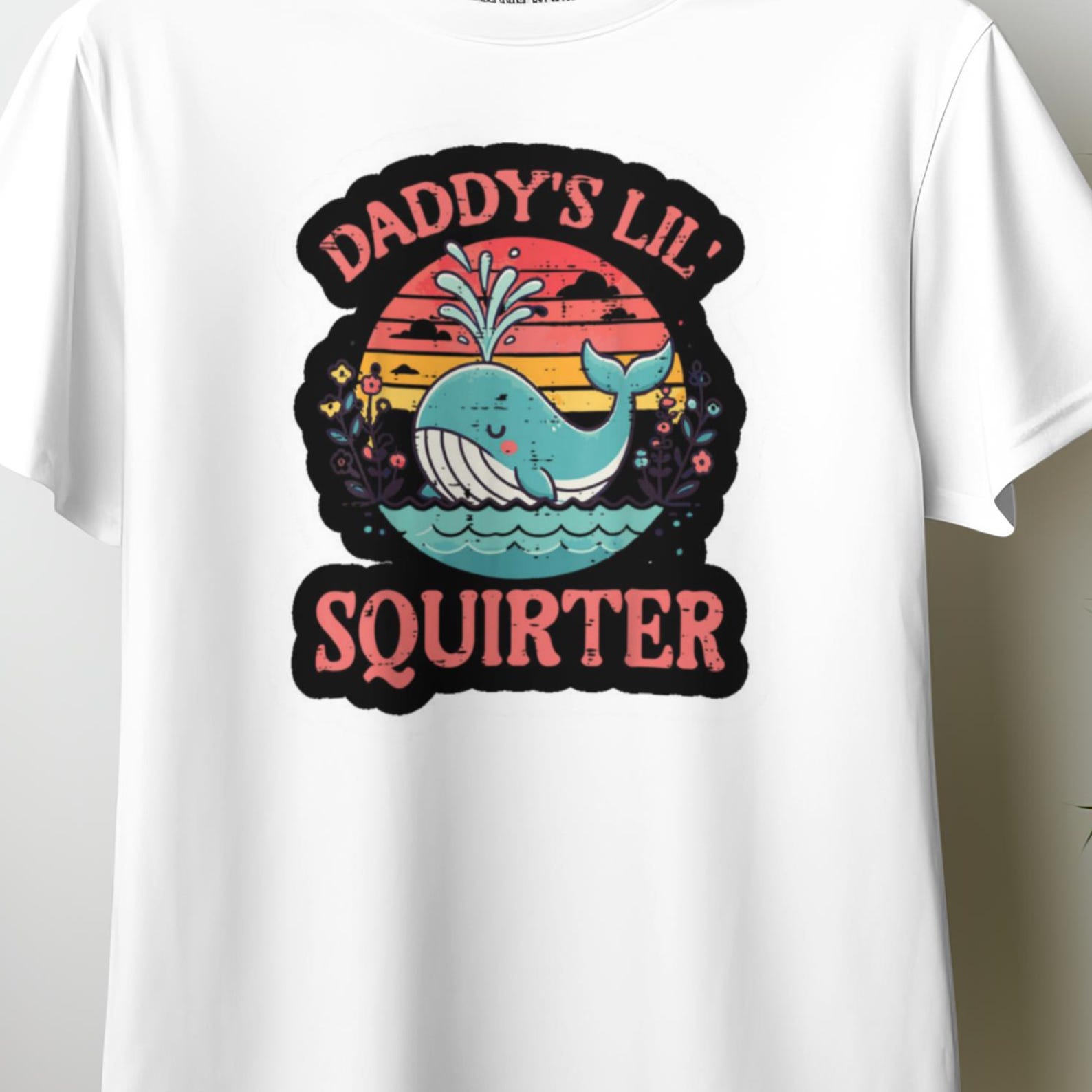 Daddy s Lil Squirter Shirt, Funny Whale T-Shirt, Dad Baby Gift, Dad Life Tee, Father s Day Gift, Funny Whale Shirt XL