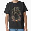 Witch Cat Classic T Shirt Vintage Versatile Designer Clothes Homme Slightly Stretched Stylish Comfortable Unisex Soft