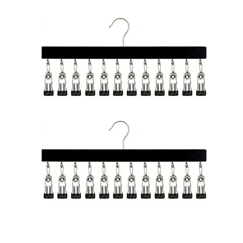 Natural Wood Cap Holder 12 Strong Clips For Baseball Hats Baby Caps Wooden Underwear And Gloves Trouser Clip