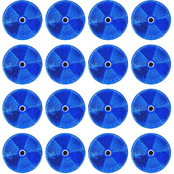 Kingdder 16er Pack Runde Front-Reflektoren für Einfahrt Zaun Torpfosten Anhänger Sicherheitsreflektoren mit zentralen Befestigungslöchern Autos Boote