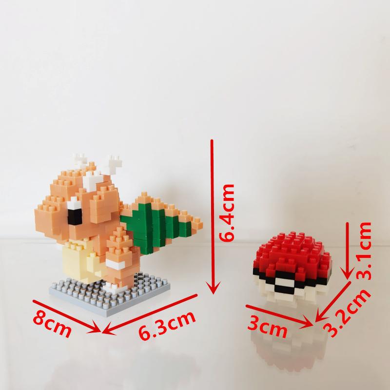 Anime Pokémon Building Blocks Assembly Anime Charizard Doll Blastoise Bulbasaur Gengar Bricks Figures Toy for Kid Gift