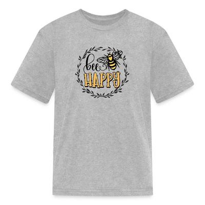 Bee Happy Funny Bee Slogan Kid's T-Shirt