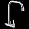 YIXI Copper Wall-Mounted Single Cold Kitchen Faucet with Gooseneck Spout
