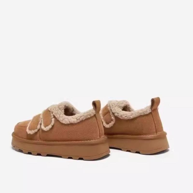 Fashion Women's Flat Snow Boots Winter New Round Head Suede Thick Soles Soft Soles Anti-slip Wear-resistant Low-top Shoes