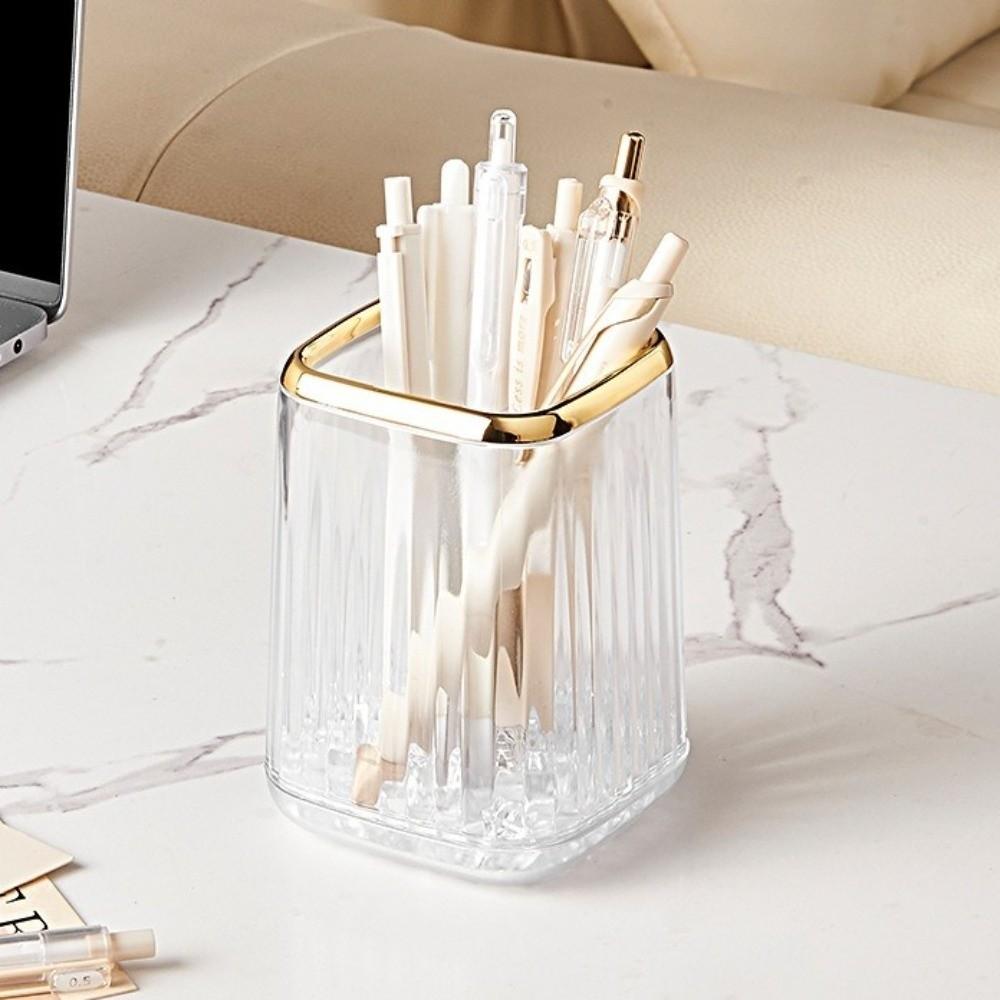 Durable Cosmetic Brush Organizer Transparent Pen Holder Luxury Lipstick Sundries Holder Home