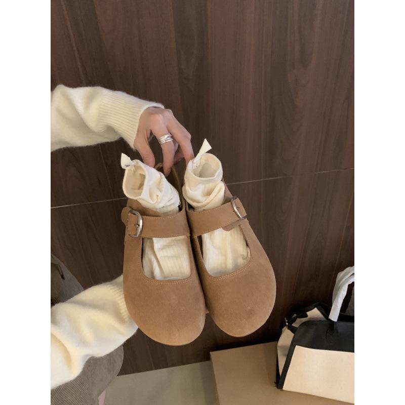 

Кожаная платформа женские новые осенние туфли Мэри Джейн на плоской подошве с ремешком через подъем, туфли Дуду 40 коричневый