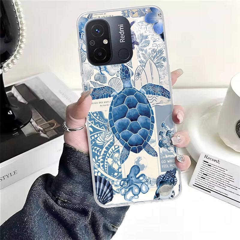 

Ocean Starfish Sea Turtle Shark For Xiaomi Redmi 13C 13 12C 12 14C Phone Case 10 10A 10C 9 9A 9C 9T 8A 8 7A 7 6A 6 Pro K70 K60 K Redmi 10A
