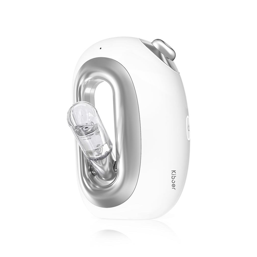 Kiboer Facial Handheld Cool Ultrasonic Face Steamer with Frictionless Mist Throat USB Dry Clear Skin Compatible with and Tap Perfect Gift for Men and