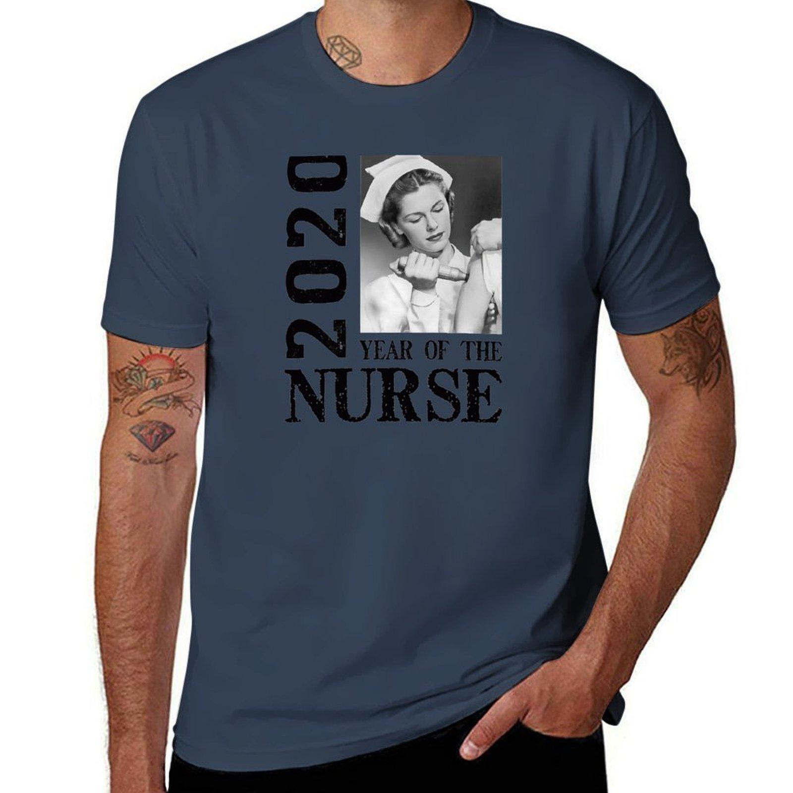 2020 Year of the nurse TShirt Big and Tall Gym TShirt S