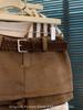 Women's High Waist Melanoid Suede A-Line Skort - Autumn/Winter 2025 Trendy Hip-Hugging Style