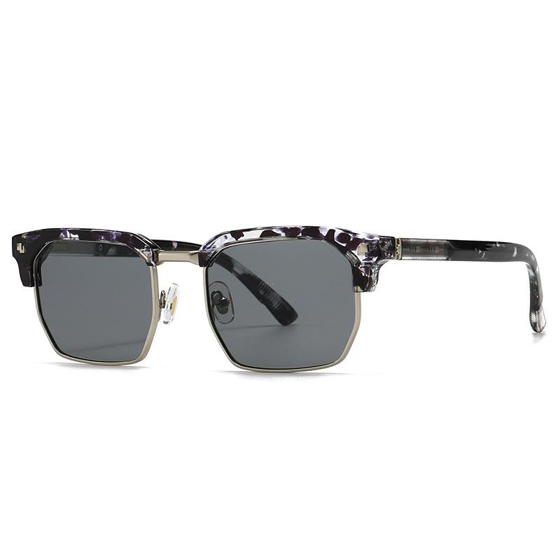 New European and American retro metal modern retro charm box sunglasses men's and women's sunglasses