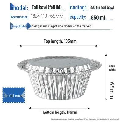 Homeglen Round Disposable Aluminum Foil Bowls with Lids