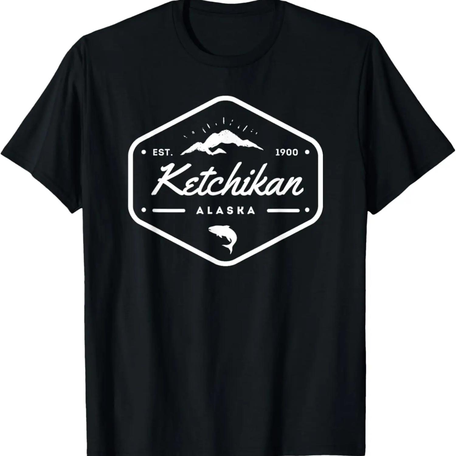 Аляска Ретро Винтаж Горы и Природа Дикая Природа Штат Футболка S