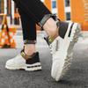 Frühlings Herrenschuhe Neue Atmungsaktive High-Top Schuhe Herren Trendige Weiße Schuhe mit Dicksohle Sportlich Lässige Borad Schuhe Herren