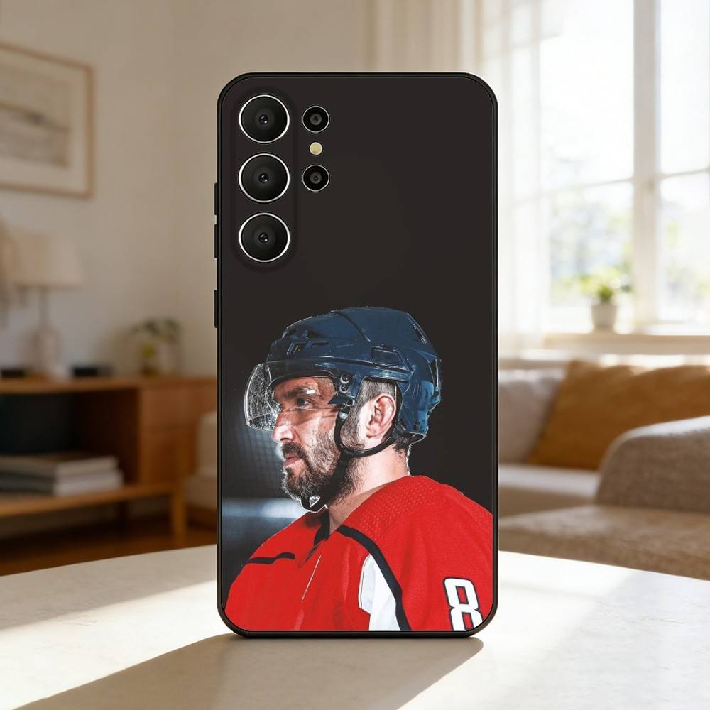H-Hockey P-Player A-Alex Ovechkin Phone Case For Samsung S26,S25,24,23,22,30,21,10,9,Ultra,Plus,Lite,Black Soft Case Samsung S21 s305G
