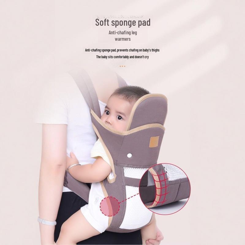 Four-Season Baby Carrier for Cycling: Dual Horizontal & Front/Back Use, Soothes Baby To Sleep Hands-Free.