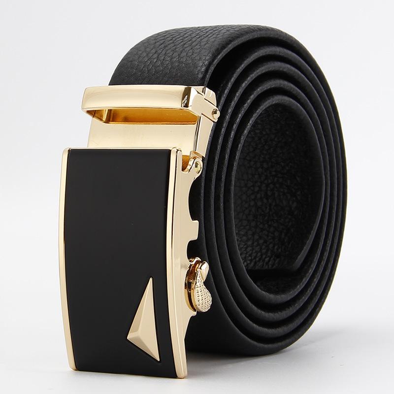 Men's Head Layer Leather Belt High End Automatic Buckle Belt Business Versatile Cowhide Belt