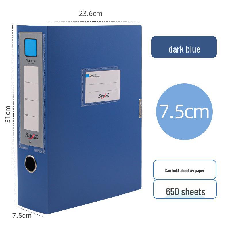 A4 Extra Thick Plastic Document Storage Box - Office File Organizer