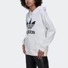 Adidas Originals Trefoil Hoodie Classic Trefoil Print Pullover Long Sleeve Sweatshirt Women Hoodies White HN8329