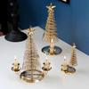 Stable Bottom Christmas Tree Candlestick Metal Christmas Table Decoration  Wedding