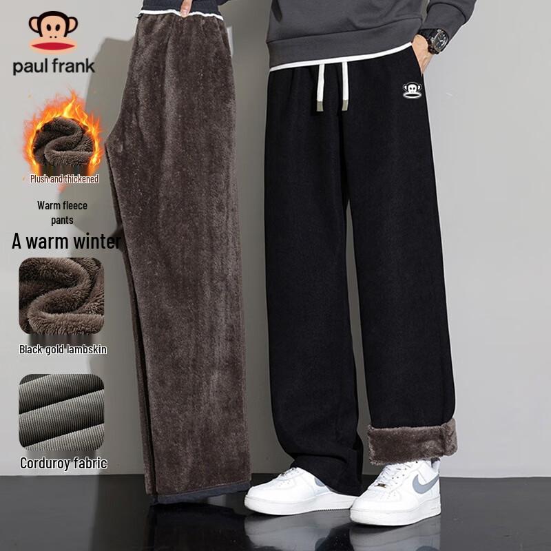 

Paul Frank Men s Winter Corduroy Plush Lined Straight-Fit Pants L