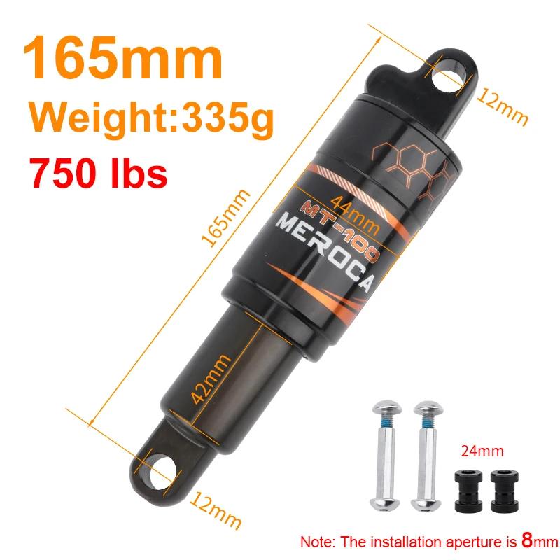 

MEROCA Bicycle Rear Shock Absorber 125/150/165/190mm Electric Scooter Shock Absorber Mountain Bike Oil Spring Shock Absorber 165mm x 750 lbs