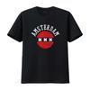 Maglietta Amsterdam vintage Lavata Traspirante abbigliamento firmato Top Leggermente Versatile Per l'Uso Quotidiano Unisex Comodo