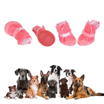 Utomhuskatt- och hundskor Vintervarma Hundtasskydd Halkfria Hundstövlar Med Kardborreband