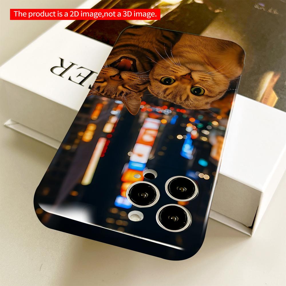 Nighttime Cats In City Lights Phone Case All Inclusive Film Hard Phone Case, Compatible with iPhone 18 Pro Max 17 16 15 14 13 12 11