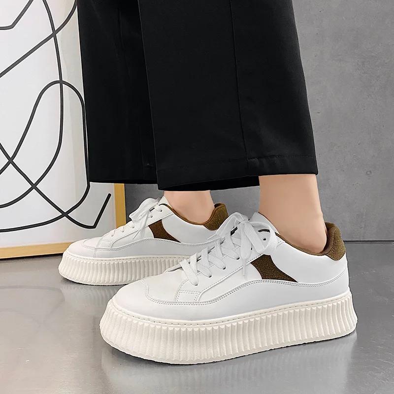 Spring and Autumn New Fashionable Trendy Men's Shoes Thick soled Height Increasing Casual Shoes Outdoor Running Sports Shoes