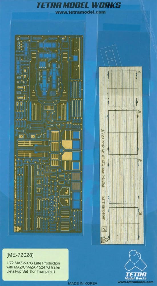 Tetra Model ME Series Late Model Tractor ChMZAP 5247G Plastic Model Parts ME7228 1/72 MAZ-537G & Semi-Trailer (TR)