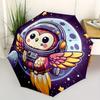 1pc Owl Astronaut Automatic Open/close Umbrella, 8-Rib sturdy structure, Portable Travel Umbrella, Parties, Everyday Use, Outdoor Accessory,
