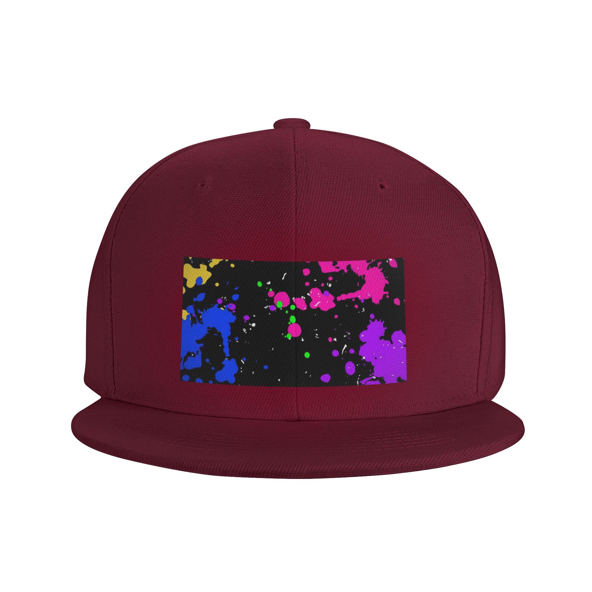 Colorful Graffiti Splatter Print  Baseball Caps Snapback Fashion Baseball Hats Breathable Casual Casquette Outdoor for Unisex One Size
