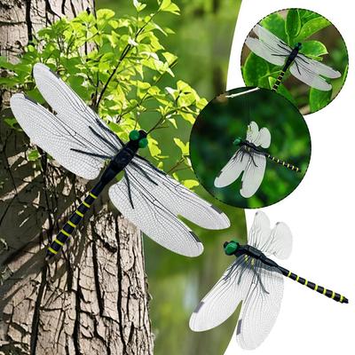 Simulation Libellule Répulsif Moustique Mini Libellule Modèle de Jardin Ornement Animal Pour Extérieur K7B2