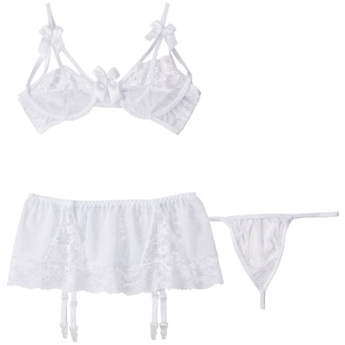 

Сексуальный комплект бюстгальтера белого цвета SR70192