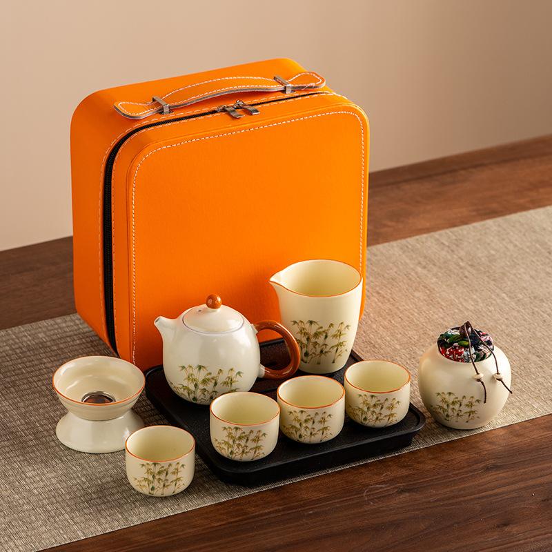 Ru Kiln Tea Set Ceramic Kung Fu Tea Set Household High-end Tea Tea Cup Holiday Gifts Business Gifts