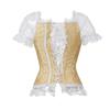 Pink Lace Short Sleeve Corset Top Style Corselet Corsets