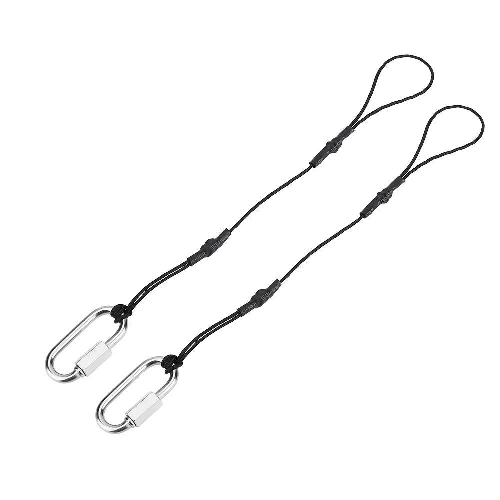 Universal Durable Camera Strap Safety Rope Tether with Metal and Nylon Hang Buckle and Clip Hook for DSLR Mirrorless Cameras Two-Pack