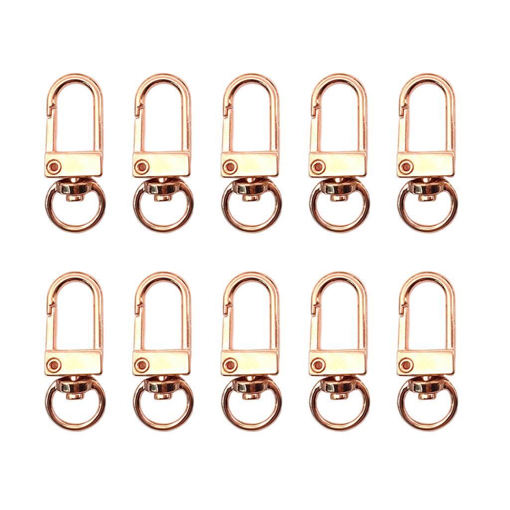 10 Stück Drehbänder Karabinerhaken Schlüsselanhängerhaken Metall Karabinerverschluss Schlüsselanhänger-Clips für DIY Taschenschmuckherstellung