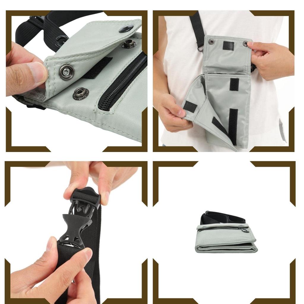 Segurança de passaporte à prova d'água design de smartphone em nylon para homens e mulheres Estojo para pendurar no pescoço, bolsa, anti-skimming, leve, bolsa, 3 vias (verde)