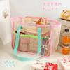 New Large Capacity Mesh Handbag Candy Color Shoulder Beach Bag Portable Travel Storage Bag